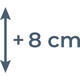 8 cm langer